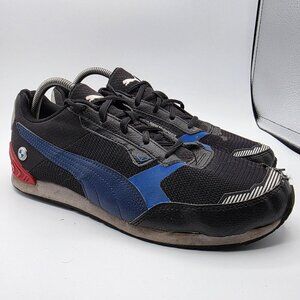 Puma xBMW Motorsports Track Racer Mens Size 9.5 Black Blue Sneaker Shoes